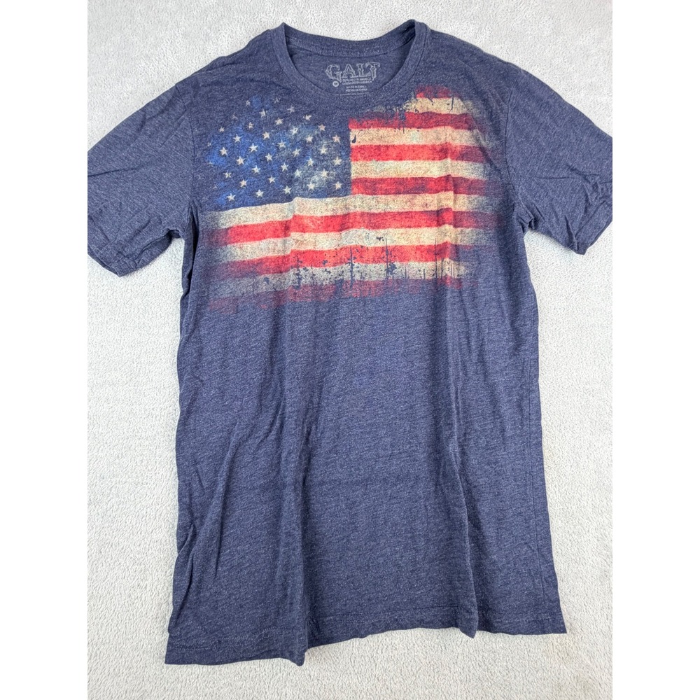 Galt USA Flag Graphic T Shirt Mens Medium Short Sleeve Crew Neck Patriotic MED